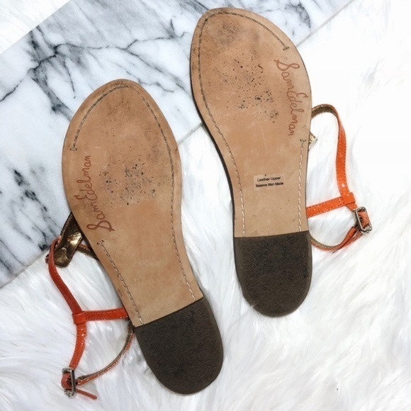 Sam Edelman GIGI Orange‎ Snake Thong Sandal… - Picture 2 of 2